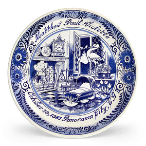 Delft Blue Birth Plate